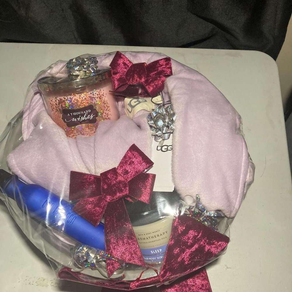 UGG robe gift basket